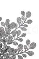 Christmas decorative silver leaves