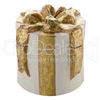 Christmas decorative white gift box