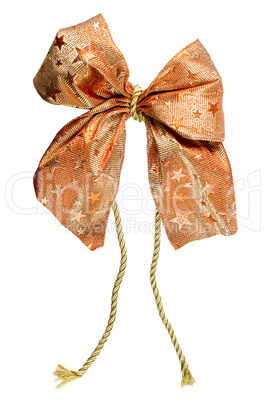 Orange gift ribbon bow