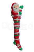 Santa's white and red stocking