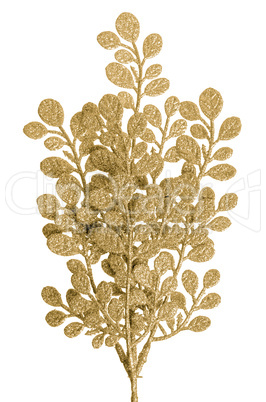 Christmas decorative golden leaves