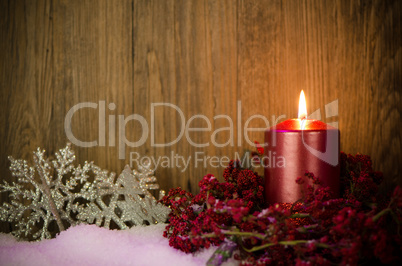 Single candles Christmas decoration