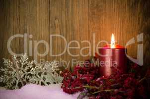 Single candles Christmas decoration