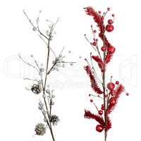 Red and silver Christmas decoration