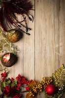 Christmas decorations frame