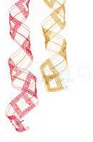 Christmas ribbons hanging