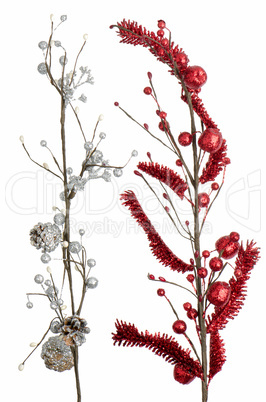 Red and silver Christmas decoration