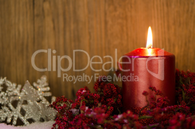 Single candles Christmas decoration