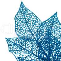 Christmas decorative blue  leaves