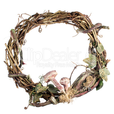 Wreath made with straw