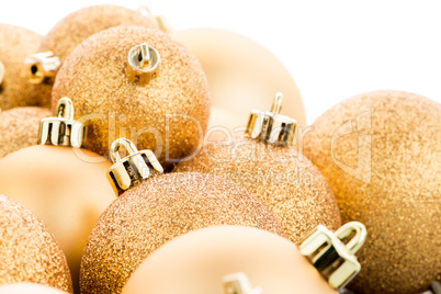 Golden christmas balls