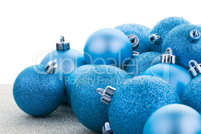 Blue christmas balls