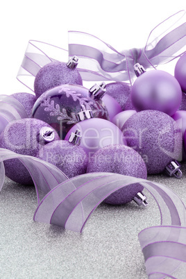 Purple christmas balls