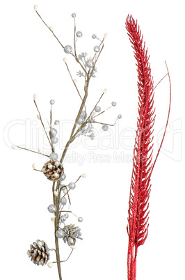 Red and silver Christmas decoration