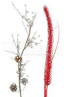 Red and silver Christmas decoration