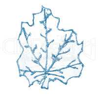 Christmas decorative blue leaf