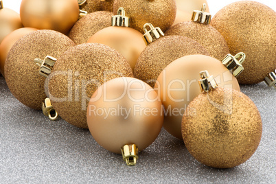 Golden christmas balls