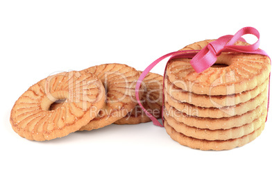 Festive wrapped rings biscuits