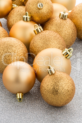 Golden christmas balls