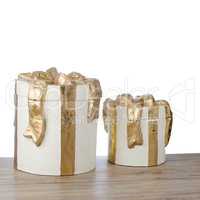 Christmas decorative white gift boxes