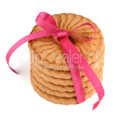 Festive wrapped rings biscuits