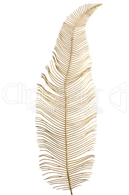 Christmas decorative golden leaves