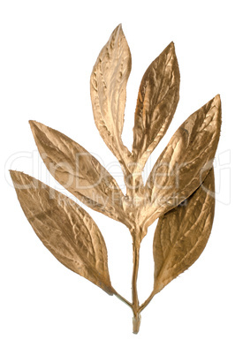 Christmas decorative golden leaves