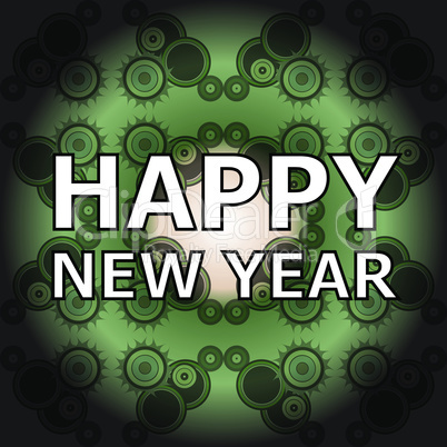 Beautiful text design of Happy New Year on abstract background. vector illustration