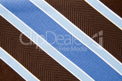 Closeup view of a striped neck tie