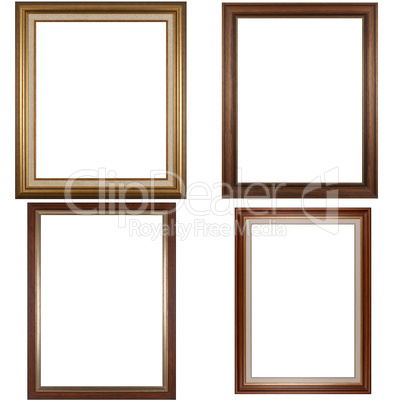 Four antique picture frames