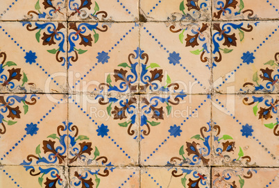 Traditional Portuguese glazed tiles