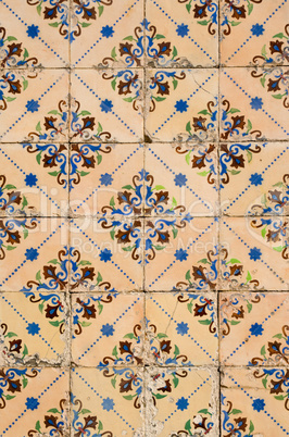 Traditional Portuguese glazed tiles