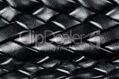 Black leather woven pattern