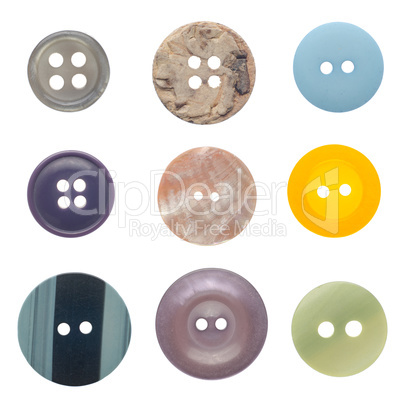 Set of sewing buttons