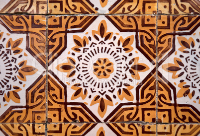 Traditional Portuguese glazed tiles