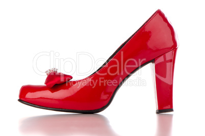 Red high heel women shoe