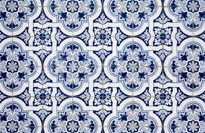 Blue pattern detail