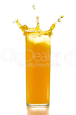 Orange juice splash