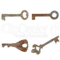 set of old rusty keys