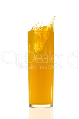 Orange juice splash