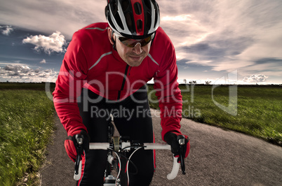 Cyclist on the road