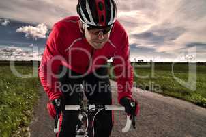 Cyclist on the road