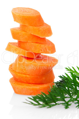 Pile of carrot slices