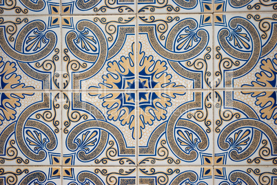 Traditional Portuguese glazed tiles