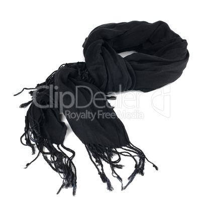 Warm scarf in black