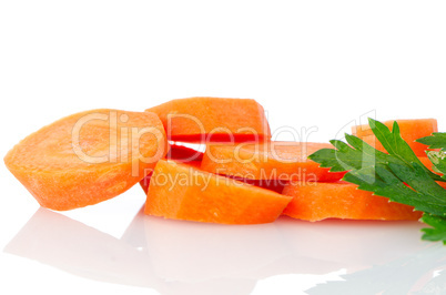 Pile of carrot slices