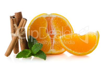 One orange fruit segment