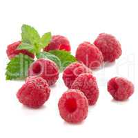 Ripe red raspberry