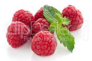 Ripe red raspberry