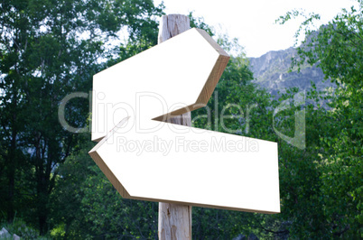 Two blank wooden sign